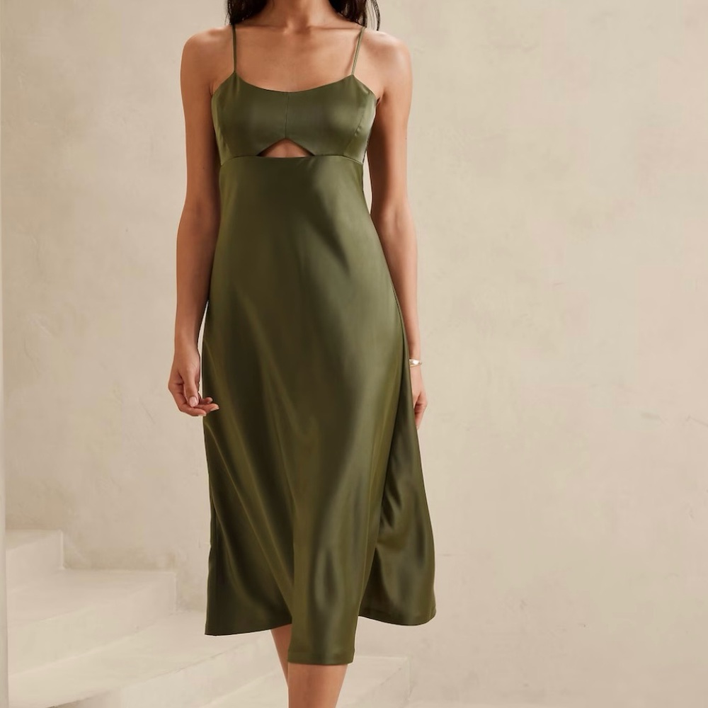 BRF Cutout Midi Slip Dress